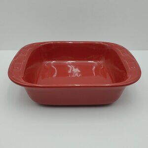 Longaberger Woven Traditions Tomato Red Baking Dish Red Square Casserole Baker